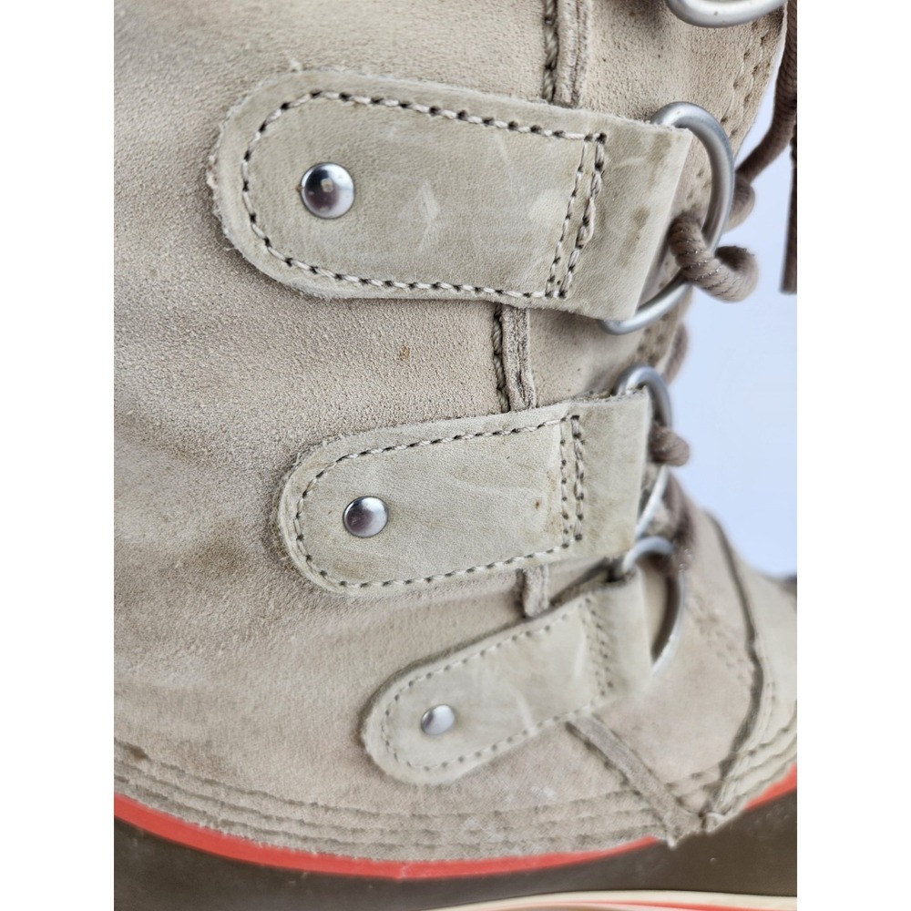 Sorel Joan Of Arctic Leather Boots Women SZ 10 Waterproof Thick Knit Snow Winter - Picture 8 of 16